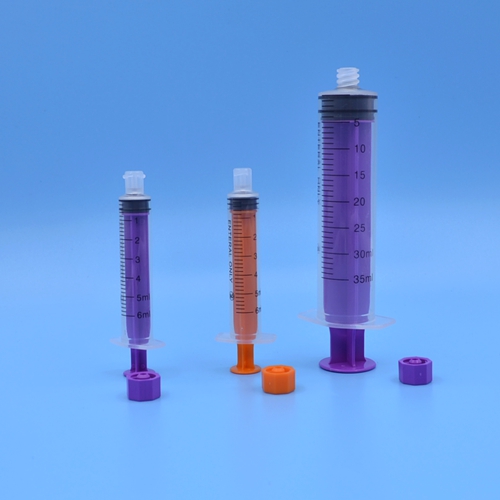 Disposable feeding tube syringes