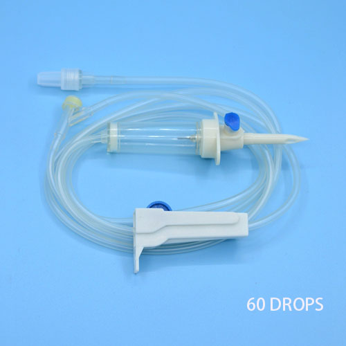 60 Drops Infusion set with M-SIZE Injection molding drip bucket